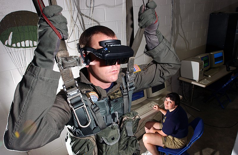 Un essai de parachutisme via la réalité virtuelle