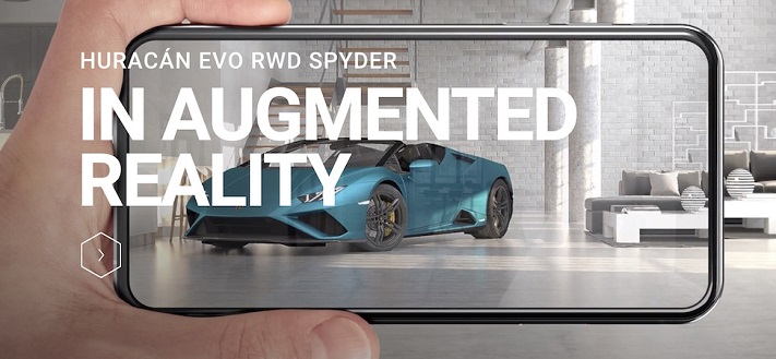 Placez le nouveau Huracan EVO RWD Spyder de Lamborghini dans votre allée en utilisant l&rsquo;AR