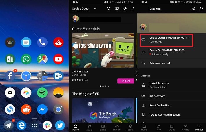 Mode développeur Oculus Quest