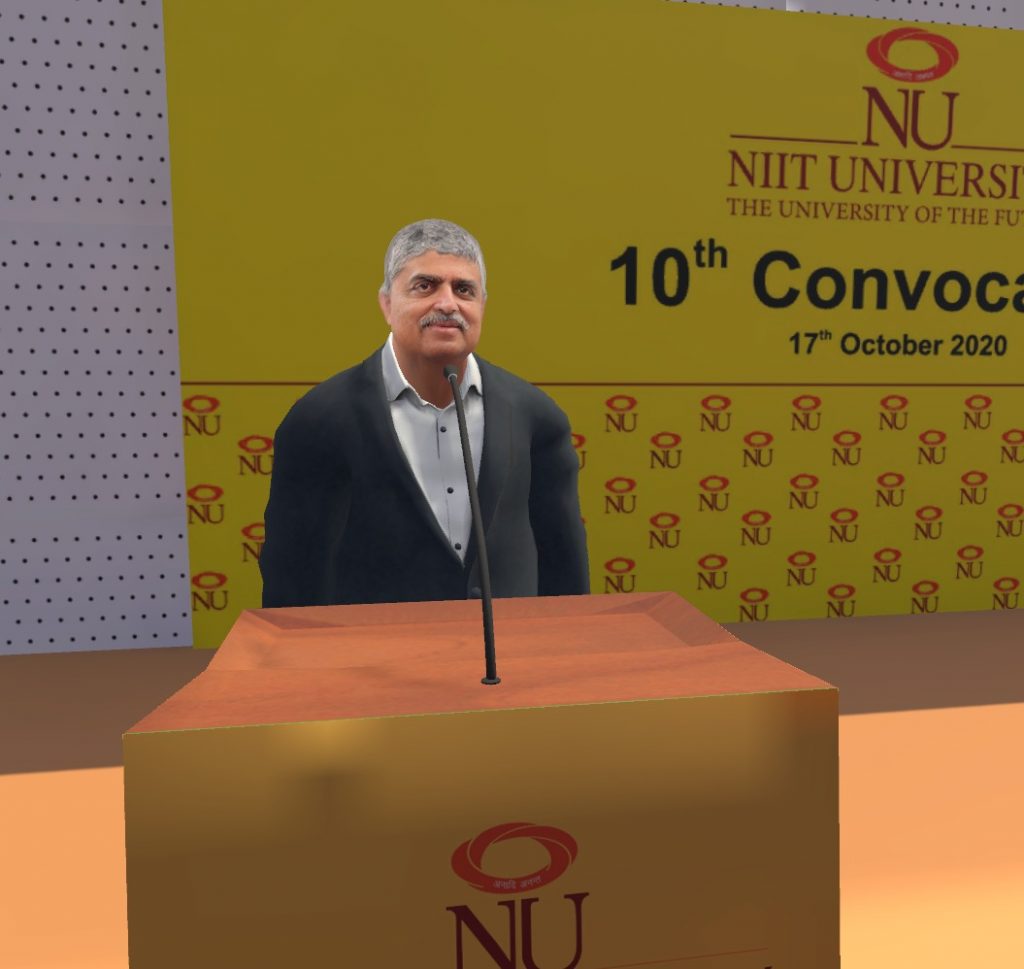 Nandan Nilekanis VIrtual Avatar, université de NIIT