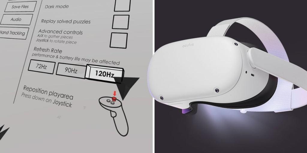 120 Hz sur Oculus Quest 2 